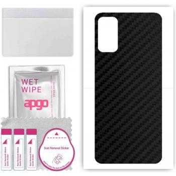 Adhesivo de Protección Apgo para la Parte Trasera del Xiaomi Poco M3 Pro 5G - Carbono Negro