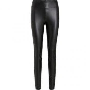 Vila Hose aus Kunstleder Barb 14074751 Schwarz Slim Fit