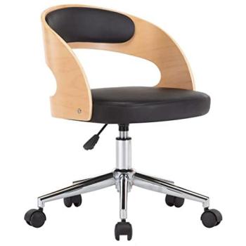 Chaise de Bureau Ergonomique en Similicuir Noir