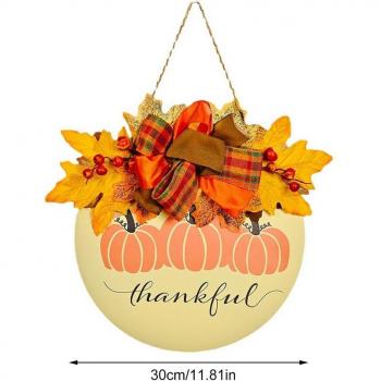 Thanksgiving Artificial Maple Leaf Wreath