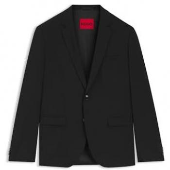Slim Fit Anzugsakko Artis – Woll-Mix – Schwarzer Stil – Größe 46