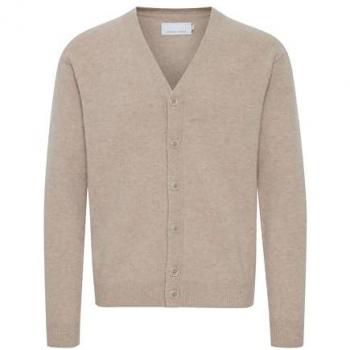 CFKarl Casual Friday Cardigan für Männer – Lammwollstoff, Beige, 3XL