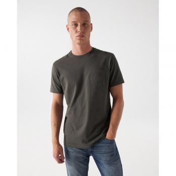Salsa Jeans T-shirt A Maniche Corte Pocket And Embroidery Slim Fit Verde Scuro M