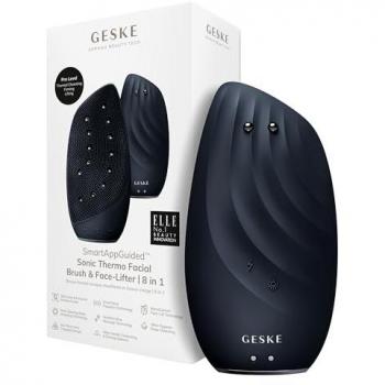 GESKE German Beauty Tech Elektrische Gesichtsreinigungsbürste SmartAppGuided™ Sonic Thermo Facial Brush & Face-Lifter 8 in 1, Packung (Gerät & USB-Ladekabel), 2-tlg., Gerät inkl. kostenloser APP (SmartAppGuided Device)