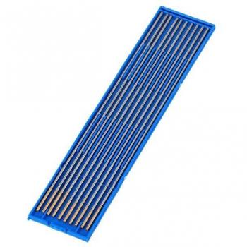 10 Pieces 1.6/2.0/2.4 mm Diameter x 150mm Length Tungsten Electrodes with Dual Tips for TIG Welding, Lanthanated Alloy