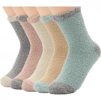 5 Pair Fuzzy Fluffy Warm Women Socks