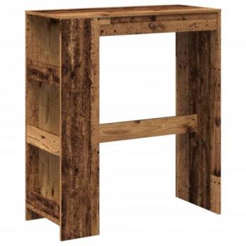 VidaXL Bar Table with Racks Old Wood 90x40x103.5 cm Engineered Wood
