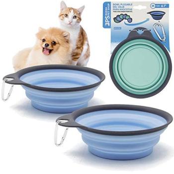 Bote de viaje compacto de silicona para mascotas