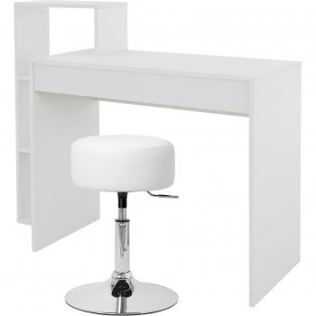 Mesa de Estudio ML-Design Blanca con Taburete