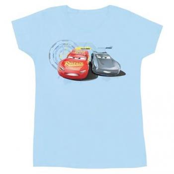 Disney Cars Lightning vs Storm Women's Baby Blue Shirt