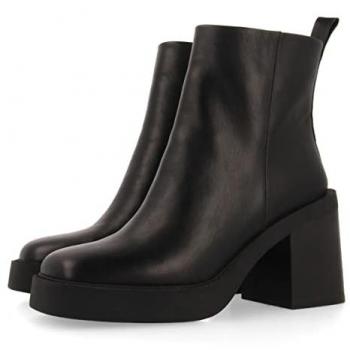 Gioseppo - Botines de mujer lisos de punta cuadrada con plataforma gruesa y tacón ancho