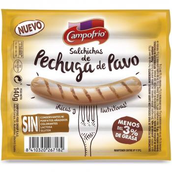 Salchichas Campofrio Pechuga de Pavo Bajas Grasa – Gama Kids