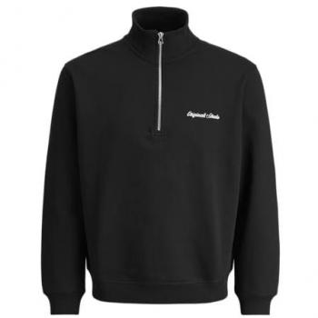 Hochkragen-Sweatshirt mit Markenstickerei