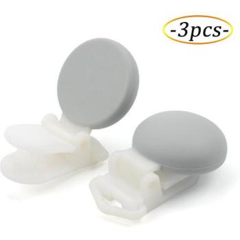 Silicone Baby Pacifier Clip Set