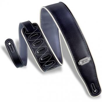 Levy's 2.75 Vinyl Guitar Strap - Black and Gray