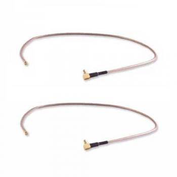 Pigtail U.FL a MMCX 90° 30 cm + spina elettrica