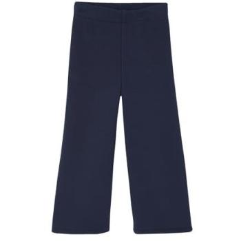 Navy Breeze Wide Leggings for Girls (Fleece Lined)