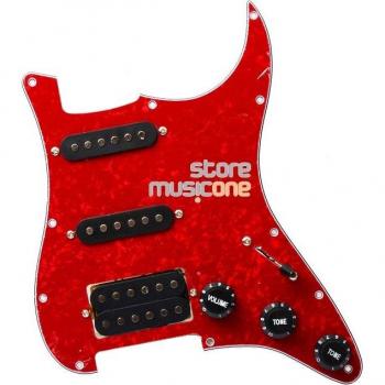Multi-Color Electric Guitar Pickguard and Black SSH Loaded Prewired Assembly
