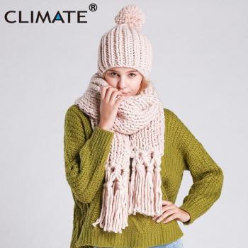 Conjunto de gorro boina con pompón y bufanda para niñas
