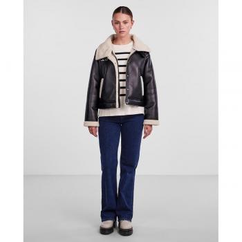 Chaqueta de Biker Janelle de Pieces en Negro