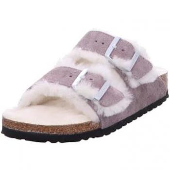 Sandalias Birkenstock Arizona de mujer en cuero ante con forro de piel