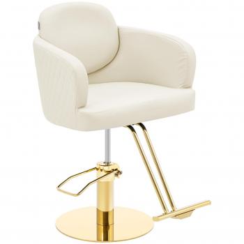 Physa, Salonbedarf, Friseurstuhl Fussstütze höhenverstellbar Barber-Stuhl 200 kg Winsford Creme&Gold