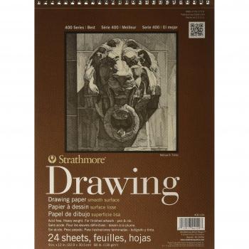 Strathmore 400-104 Drawing Paper – 9x12, Wirebound, 24 Sheets