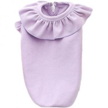 Summer Solid Color Dog Dress with Ruffled Hem for Daily Life, XS-L