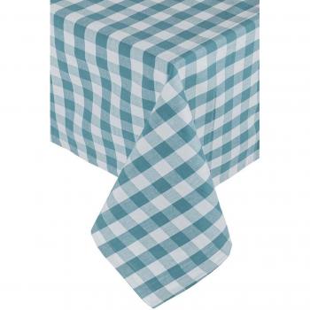 Homescapes Block Check Cotton Gingham Tablecloth, 137cm x 137cm