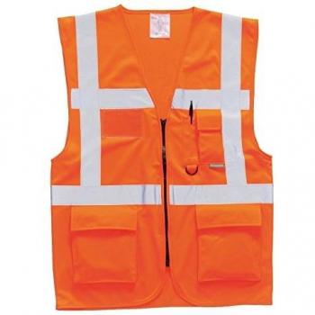 Portwest Berlin Hi Vis Executive Vest Orange 3XL