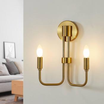 Lindby Elanova Wandlampe aus Eisen, messing