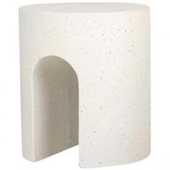 Adda Home - Mesa Auxiliar/taburete Blanco Sedit 41x41x47 Cm