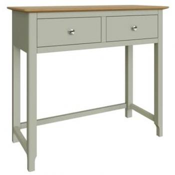 Solid Oak Sage Green 2-Drawer Dressing Table – FWSTYLE