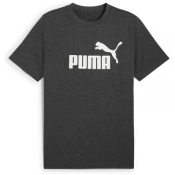 Polera Puma Essentials Nº 1 Logo Jaspeado Gris talla M