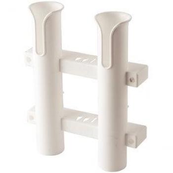 White Side Mount Two Pole Rod Storage Rack