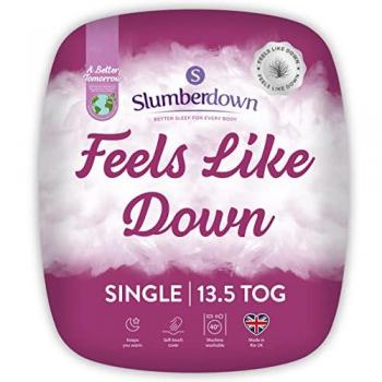 Slumberdown Like Down Duvet 13.5 Tog White SINGLE