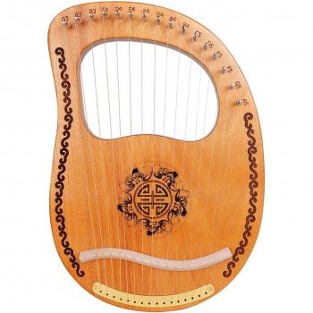 Harpe Lyra 16 Cordes Exquise avec Clé de Réglage