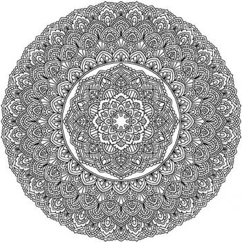 Mandala Art Canvas - Hand-Painted Coloring for Meditation - 50/60cm