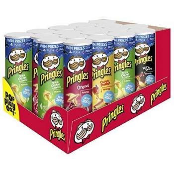 Pringles Party Mix | Chips Mix Box | 18 Dosen mit 4 verschiedenen Sorten