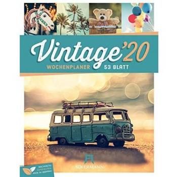 Vintage - Wochenplaner 2020, Wandkalender im Hochformat