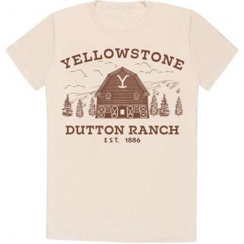T-Shirt Dutton Ranch Yellowstone Uomo S-XXL Colore Sabbia