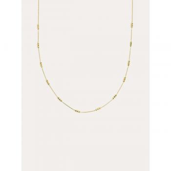 Collar Tres Puntos Singularu – Esferas en Plata Bañada Oro 18Kt