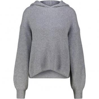Levi’s Comet Kapuzenpullover – Rippstrick, hellgrau meliert, lockerer Schnitt, Größe M