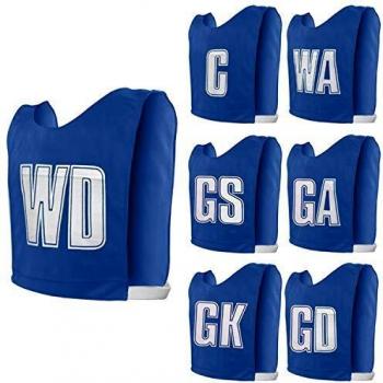 Team Play Elite Netball Bibs – Royal Blue (Large) – 7 Pack