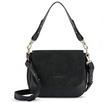 Borsa a Spalla Expatrié Louise Grande in Oro Nero