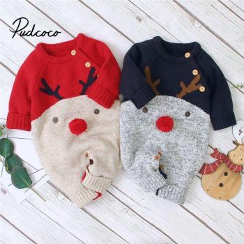 Pudcoco Cartoon Deer Romper