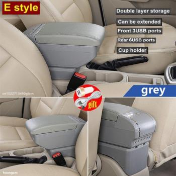 Chery A13 Armrest - Dual Layer PU Leather Storage Box with Cup Holder and Ashtray