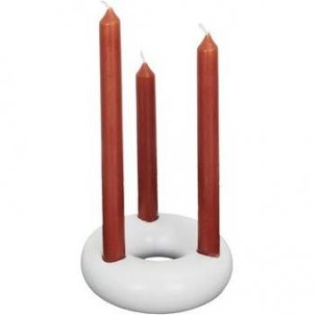Porta candele The Home Deco Factory SUPPORT 3 BOUGIES BLANC M24