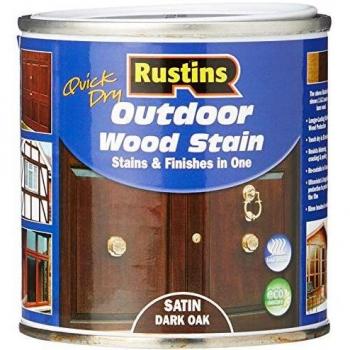 Rustins ESDO250 Satin Outdoor Wood Stain - Dark Oak
