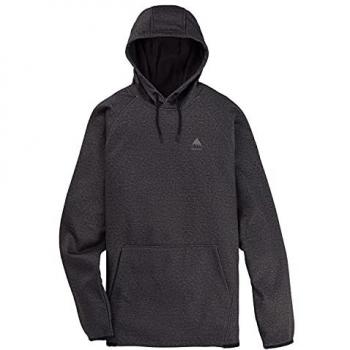 Burton Crown Weatherproof Pullover Hoodie for Men - True Black Heather - XL